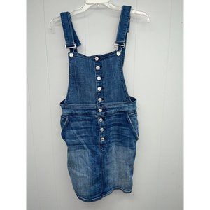 7 for all mankind‎ button front overall denim jean dress Size 27 y2k